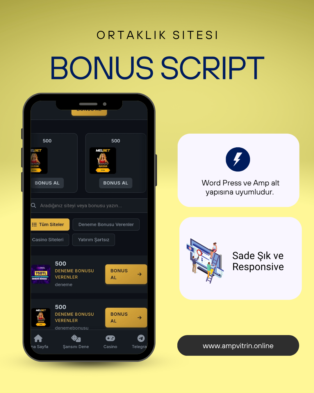 Bonus Bahis Ortaklık Scripti
